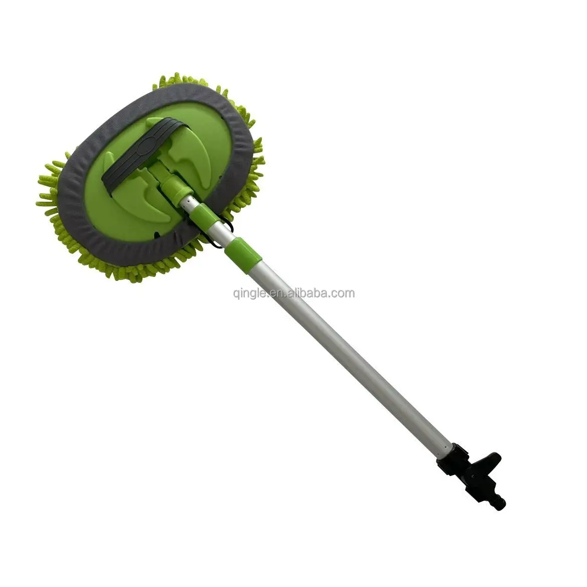 Qingle  Chenille car wash mop with Water Flow Through Telescopic aluminum  handle  extension  Pole for  Bus Wash Brush