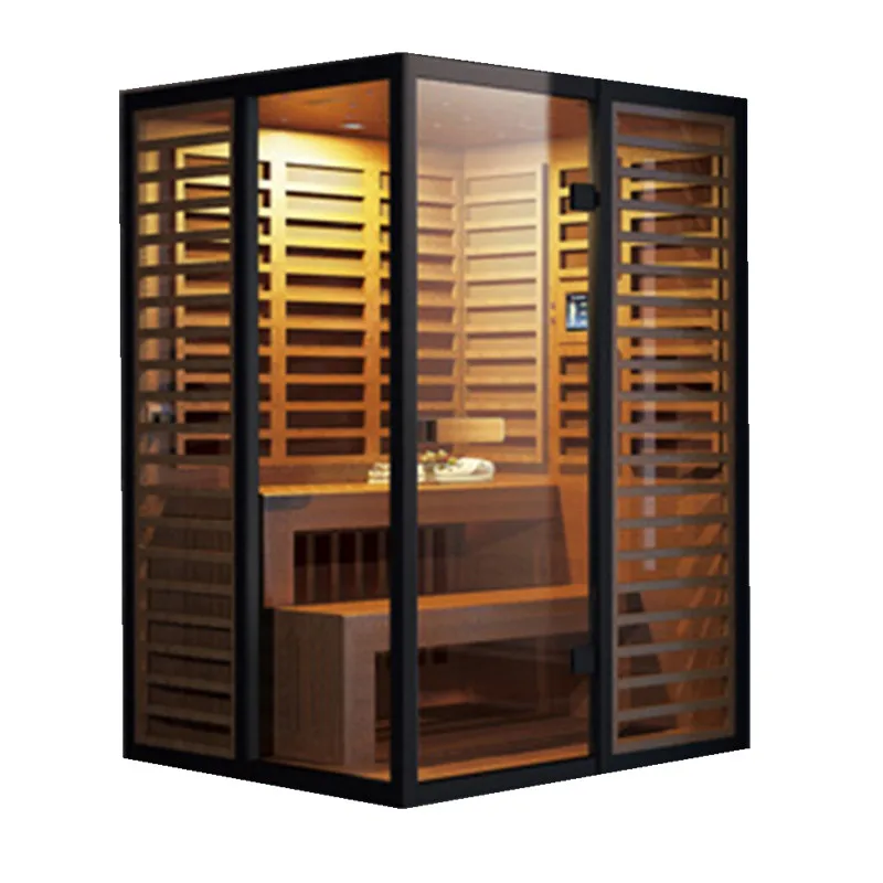 Titanium Steel Frame sauna infrared carbon heaters  With Light Therapy