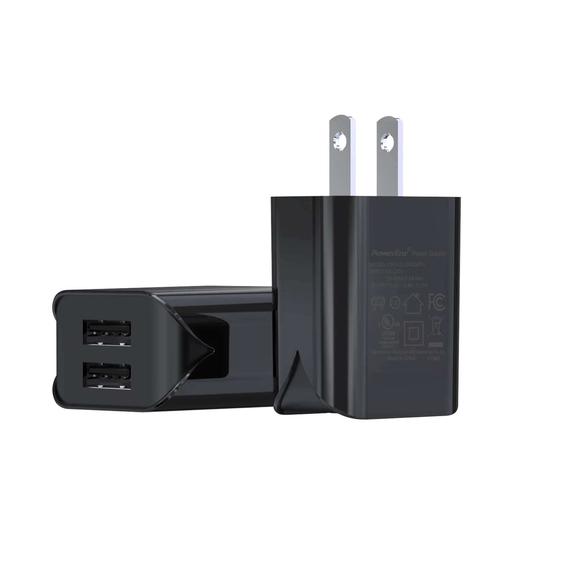 2USB mobile phone charger plug 5V2.4A wall type quick charge QC3.0 power adapter for iPhone 11 12 13