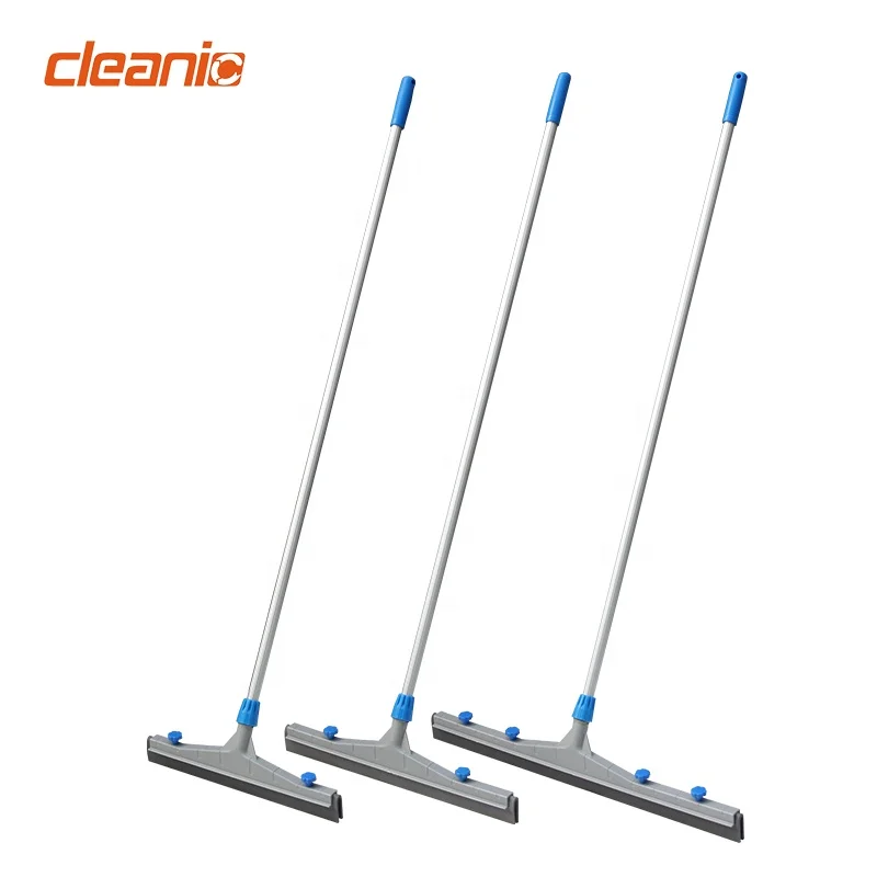 Коммерческий большой алюминиевый скребок с длинной ручкой 75 см сменная резина для эффективной чистки цементного