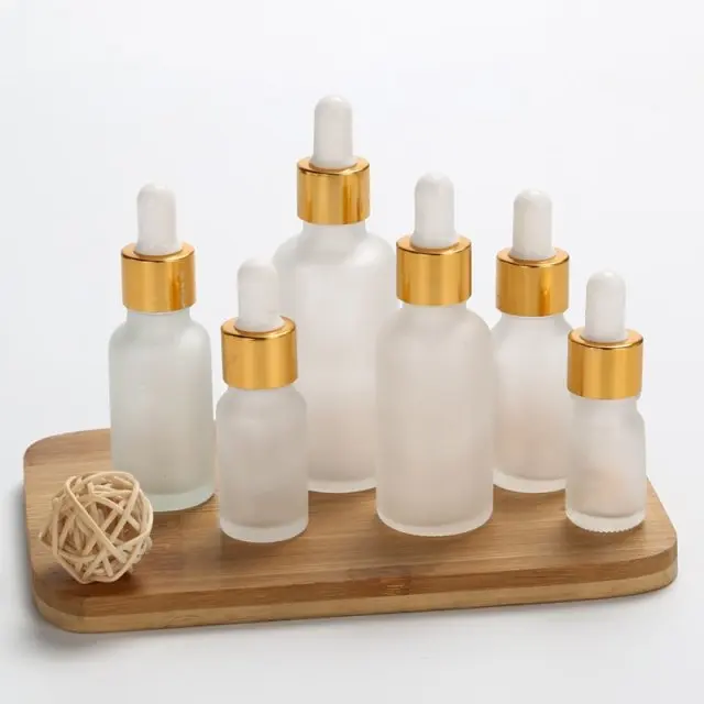 Frosted amber glass bottle color glass dropper bottle