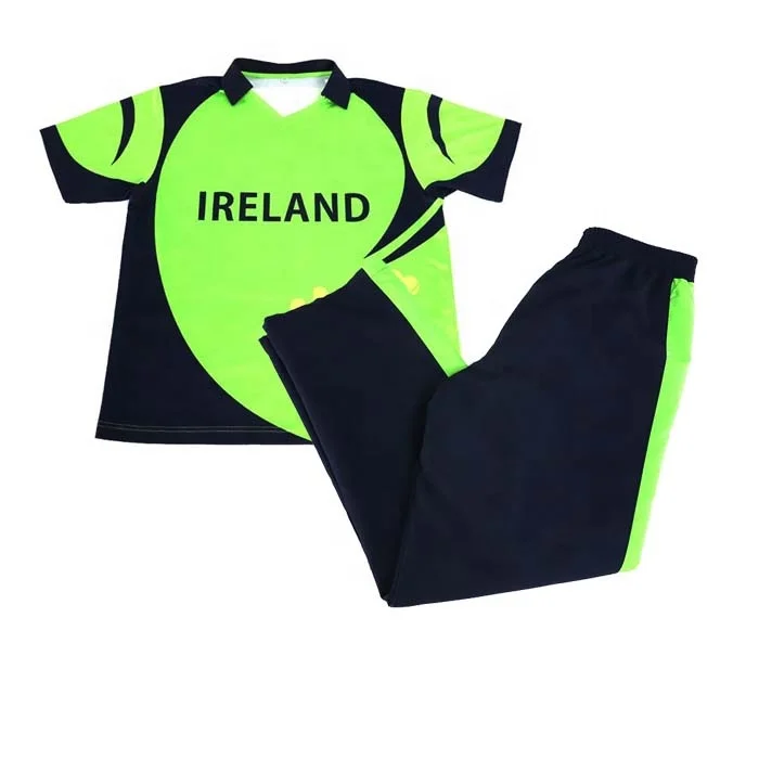 
Sublimation Design Green International Custom Cricket Uniform 