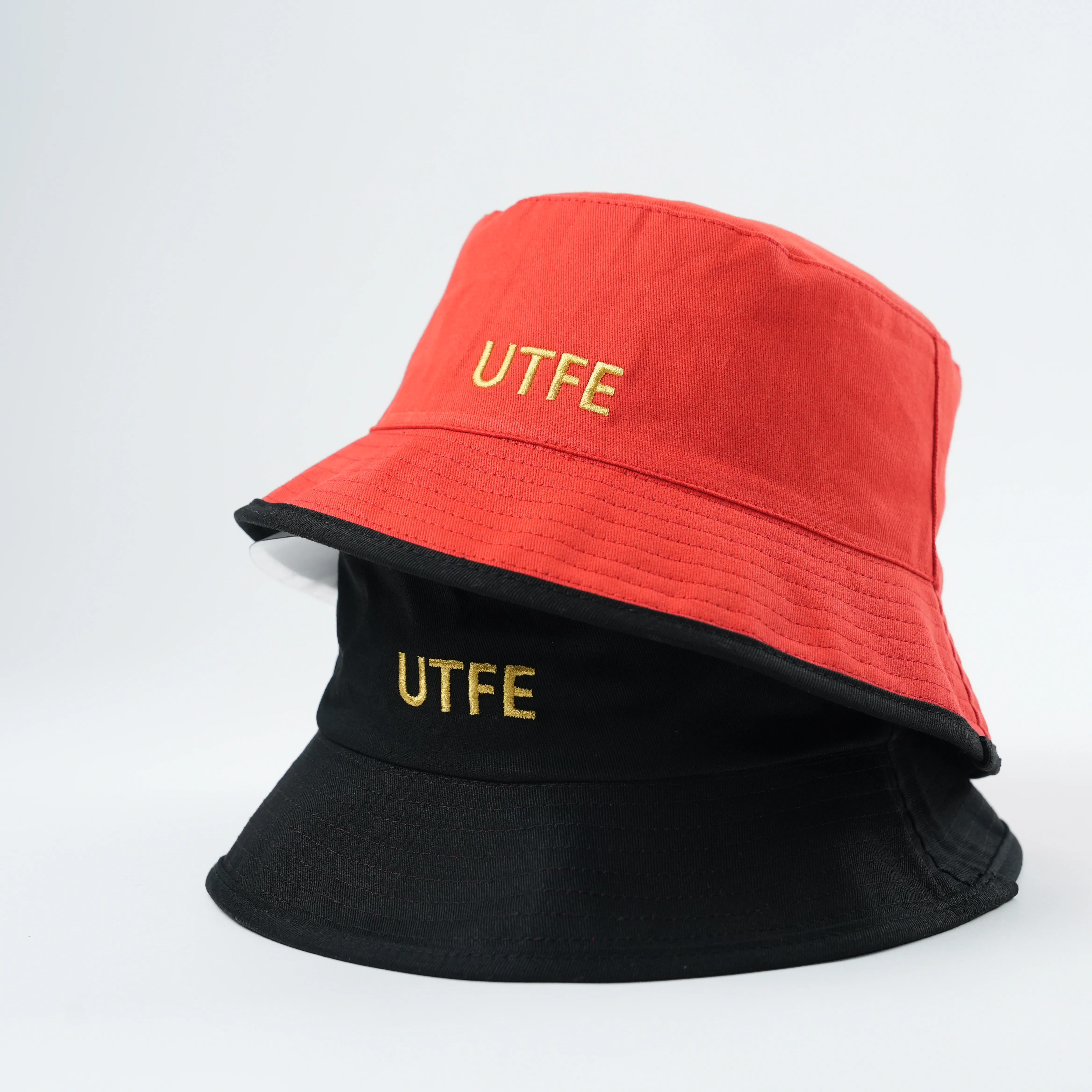 Fashion Embroidery Custom Logo Reversible Bucket Hats Summer Hot Sale Caps OEM ODM