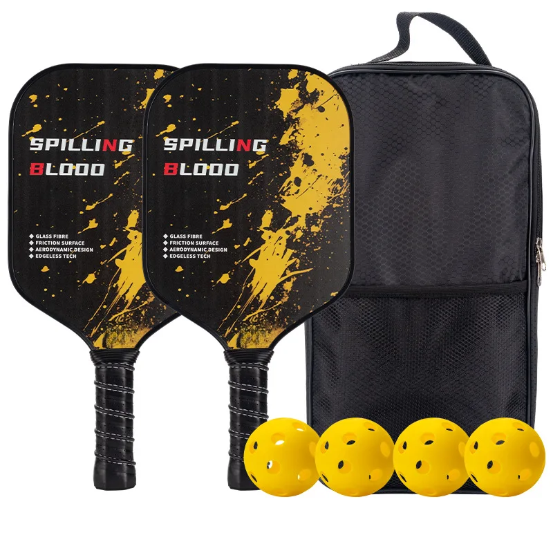 Oem custom logo professional usapa approved fiberglass graphite glass fiber pickleball paddle set