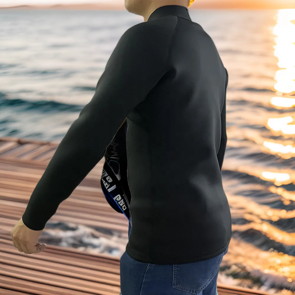 Unisex Long Sleeve Sailing Jacket Customized 1.5mm/2mm/3mm Neoprene Top Waterproof Plus Size Fashionable Print for Adults