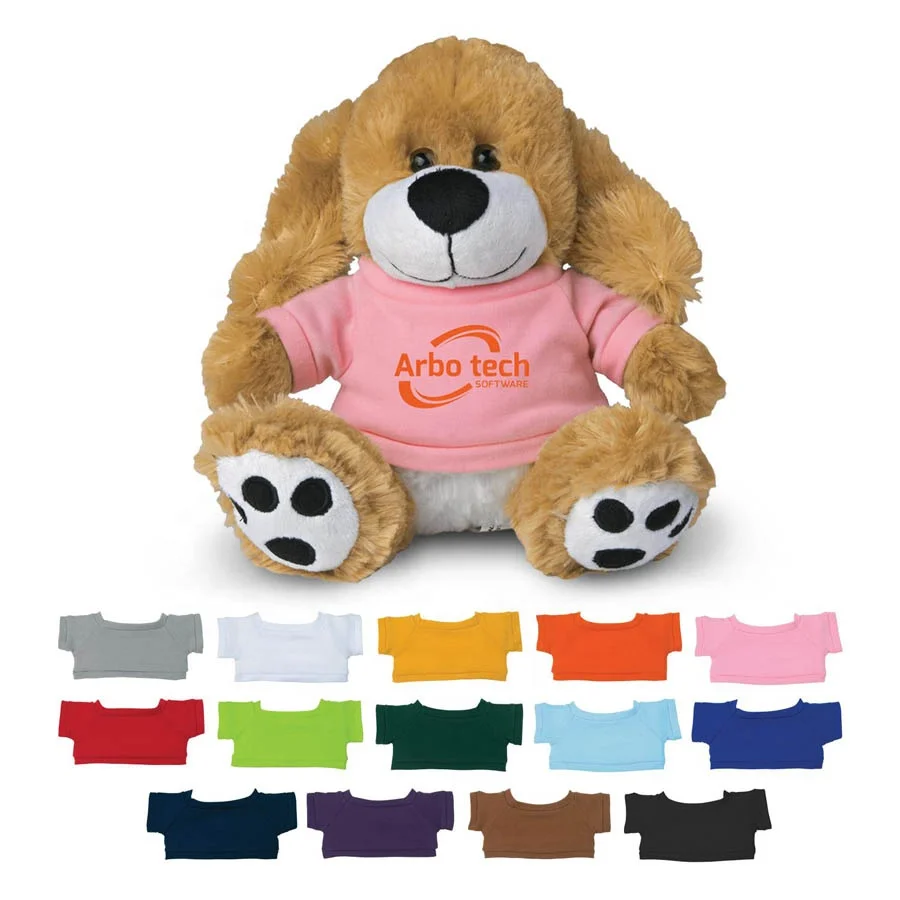 Customized Plush Animal Toy with T-shirt logo Low MOQ Custom Logo Plush Dolls Stuffed Animal Custom Soft Teddy Bear Toys