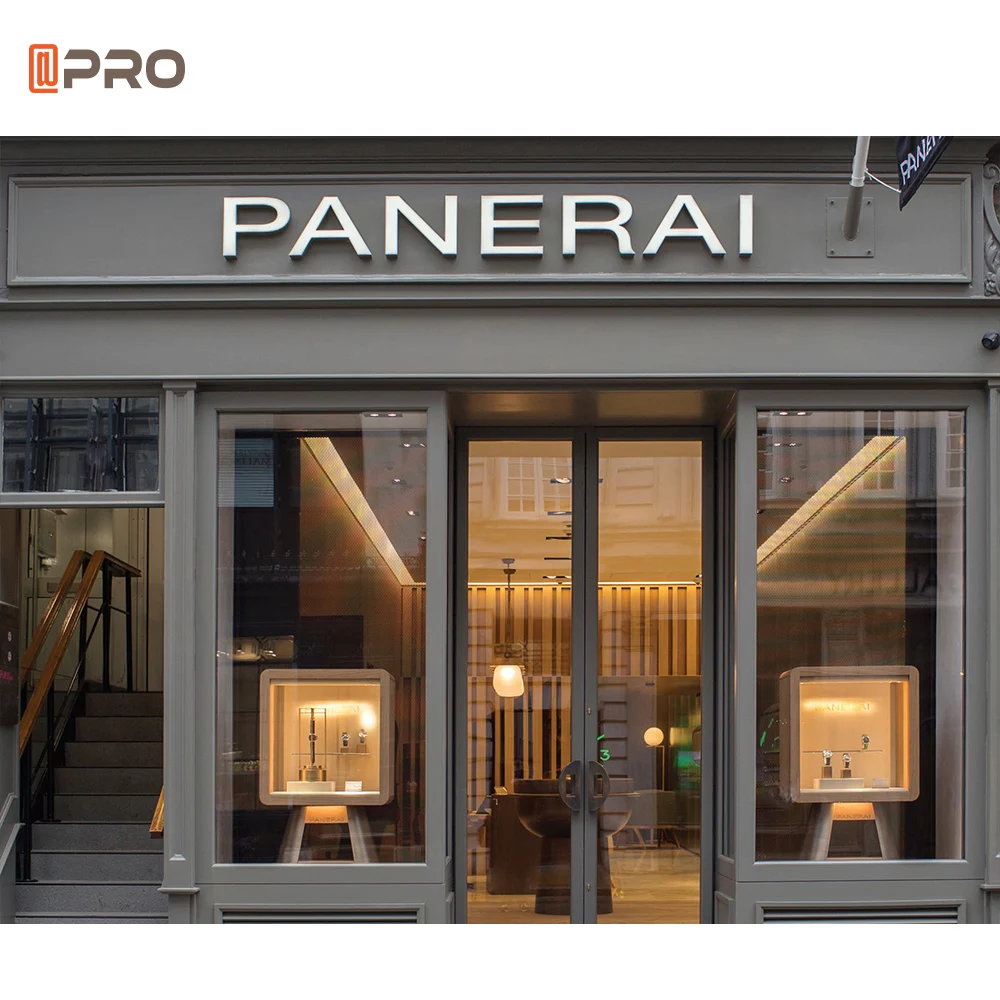 APRO Commercial Aluminium Lowes Bi Fold Door Double Glass Sliding Folding Door For Entrance Shopfront