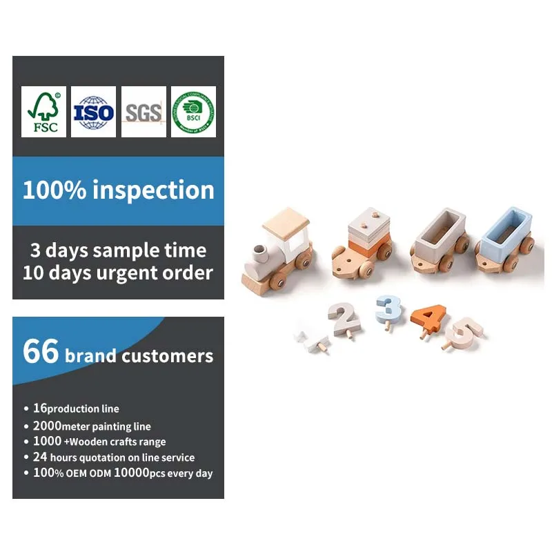 Wooden Train Set for Baby Gift Toys with Numbers and Blocks Train Toy 12 PCS for Toddler Boys and Girls 1 2 3 4 5 Birthday Gift