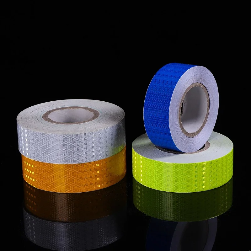 Custom logo safety manufacturer sheets 50mm advertising adhesive number plate pvc strips warning dot c2 truck reflective tape