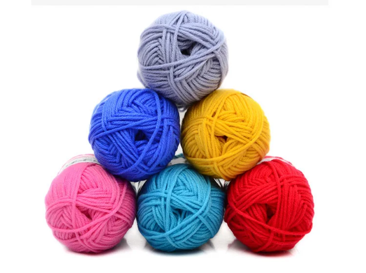 manufacturing soft 5ply textile  crochet 100g milk cotton chunky acrylic blends yarn for socks