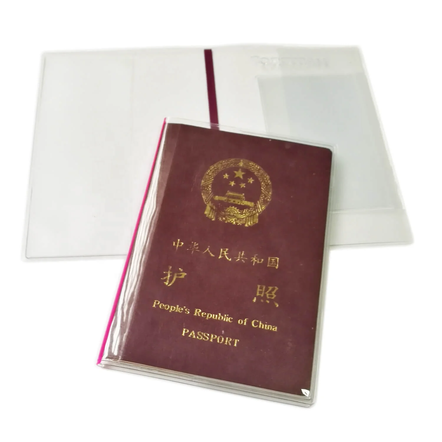 Custom Clear PVC Passport Holder, Flexible Plastic Travel Passport Cover