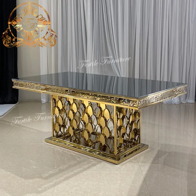 Fish Scale Table Base Carved Side Modern Wedding Center Table