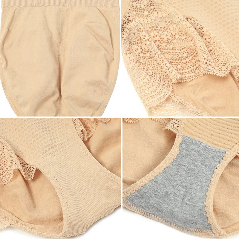 1004 Women Sexy Lace High Waist Shapewear Panties Sheath Belly Modeling Slimming Underwear Tummy Control Butt Lifter Body Shaper