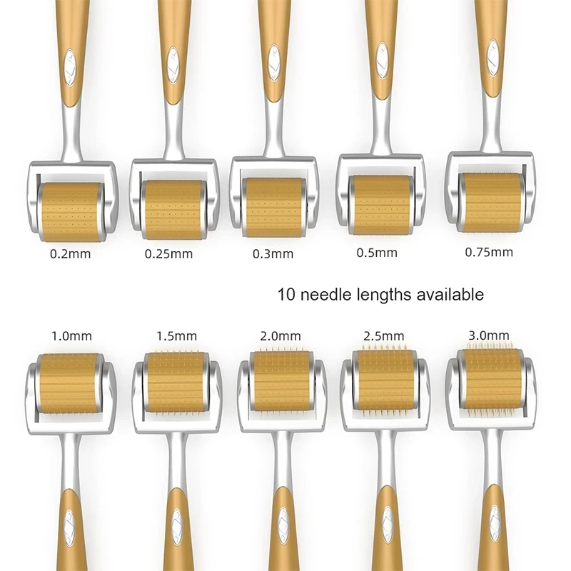 professional titanium micro needle derma roller, acne scars freckle skin cooling ice roller meso needle roller