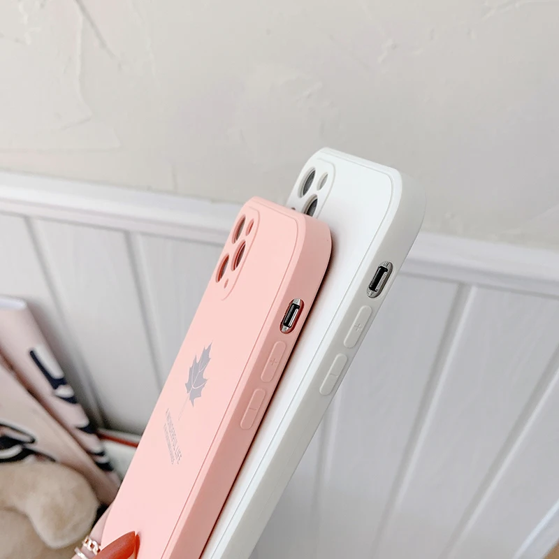 2021 TPU Sticker Oil Paint UV Printer Back Cover Phone case For Iphone 12 Pro TPU Maple Leaf Covers Case For Iphone