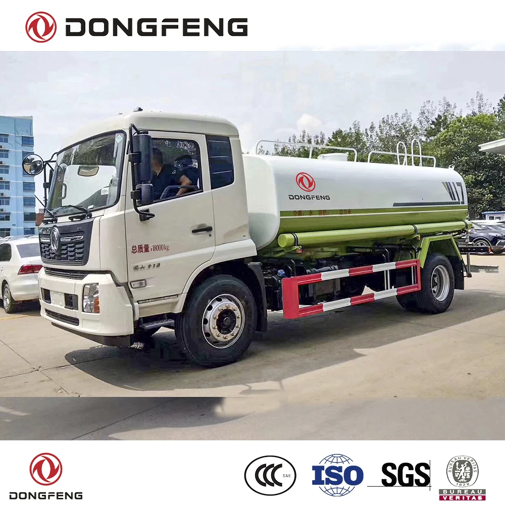 Dongfeng 4x2 LHD грузовик для доставки воды с двигателем Cummins 270 Hp E3 type 12000 литровый