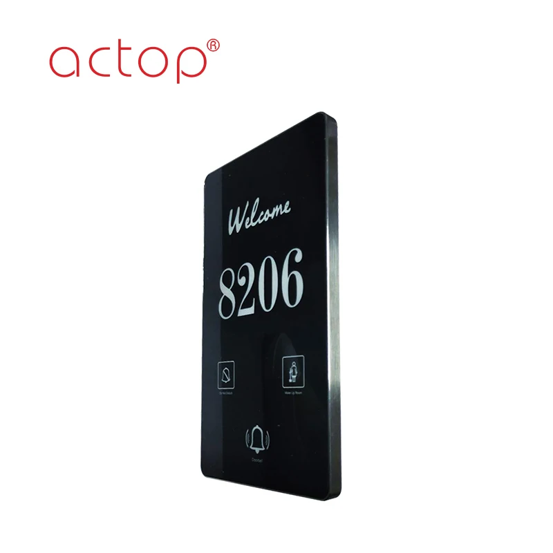 Смарт-дверная табличка ACTOP с номером комнаты, дверная табличка с номером может быть изготовлена по индивидуальному заказу