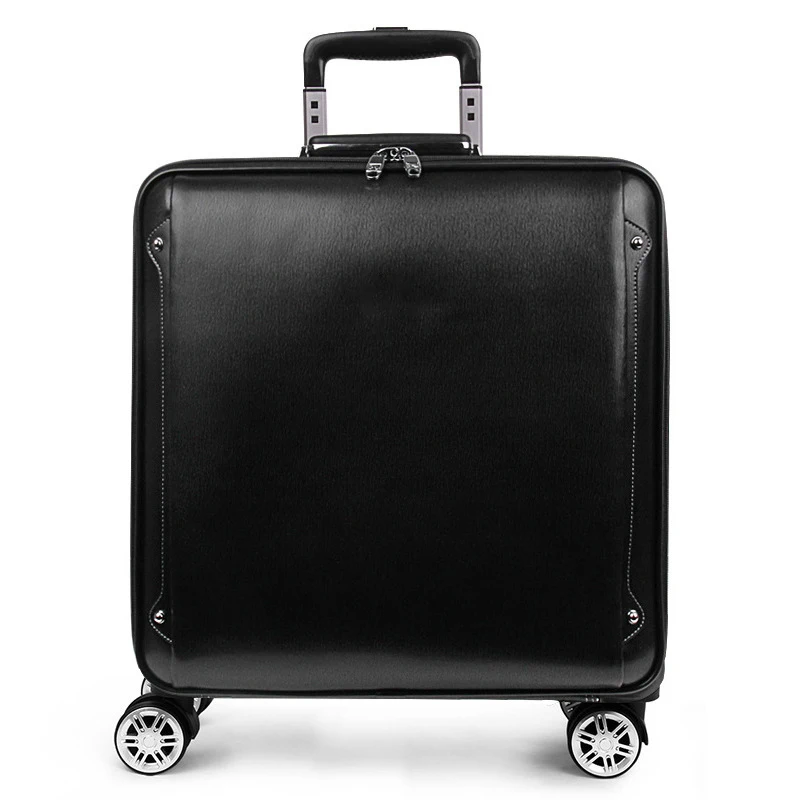 Leather Travel Suitcase Fashion Luggage Travel Bags Universal Wheels Trolley Luggage