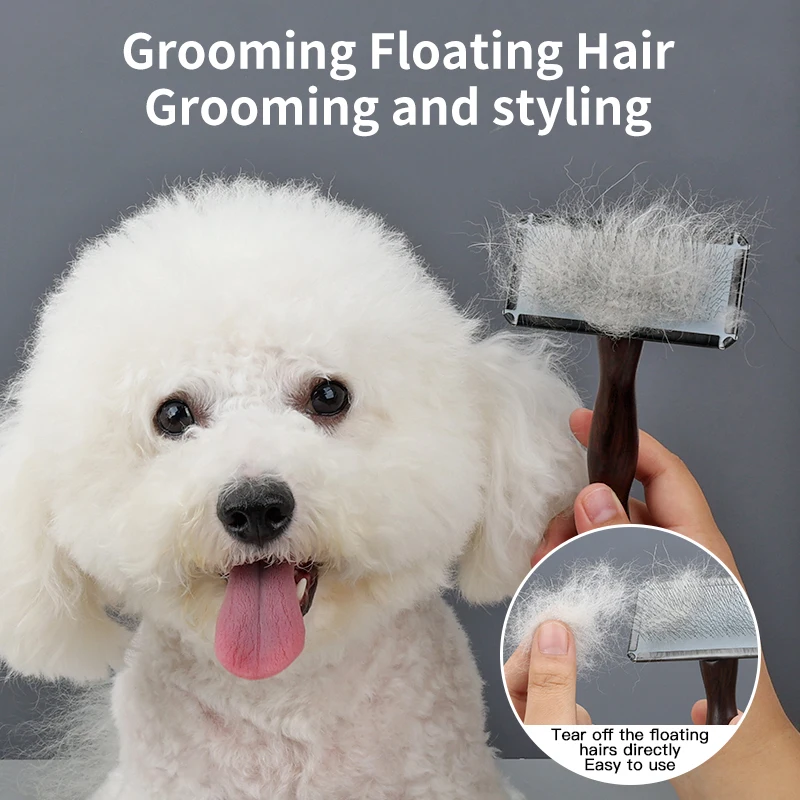 Ebony wood dog cat detangle slicker brush remove dog hairs pet comb for pets