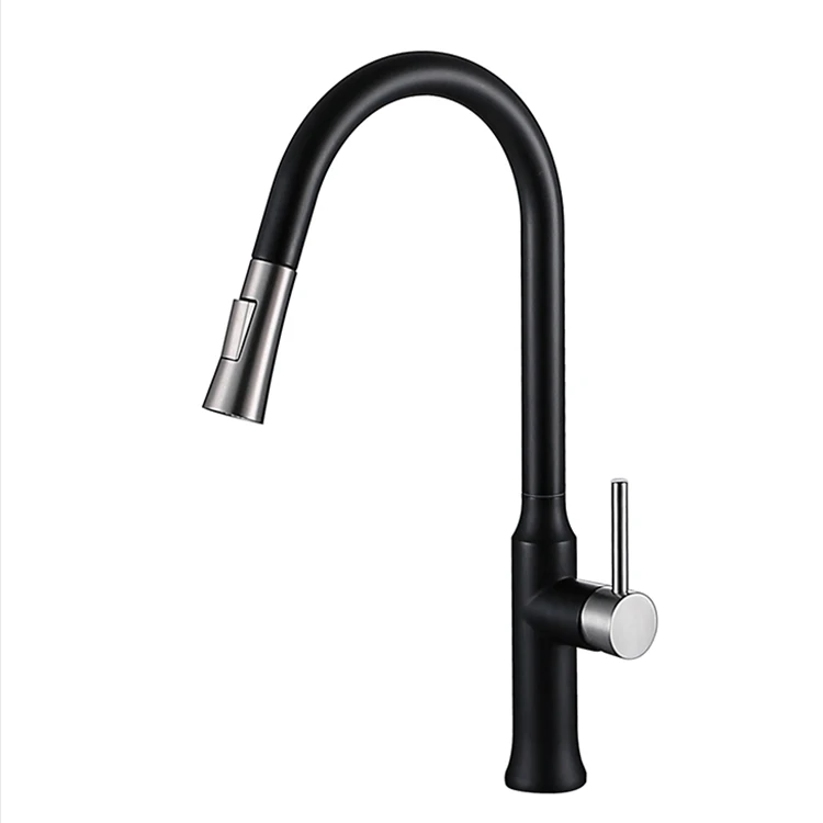 China high quality kitchen faucet pull down tap 304 stainless steel kitchen taps hot cold water mixer faucets