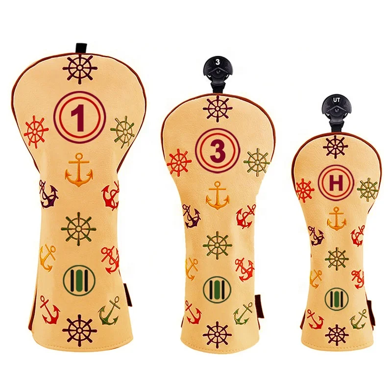 Driver head cover custom golf driver head covers with velvet fabric