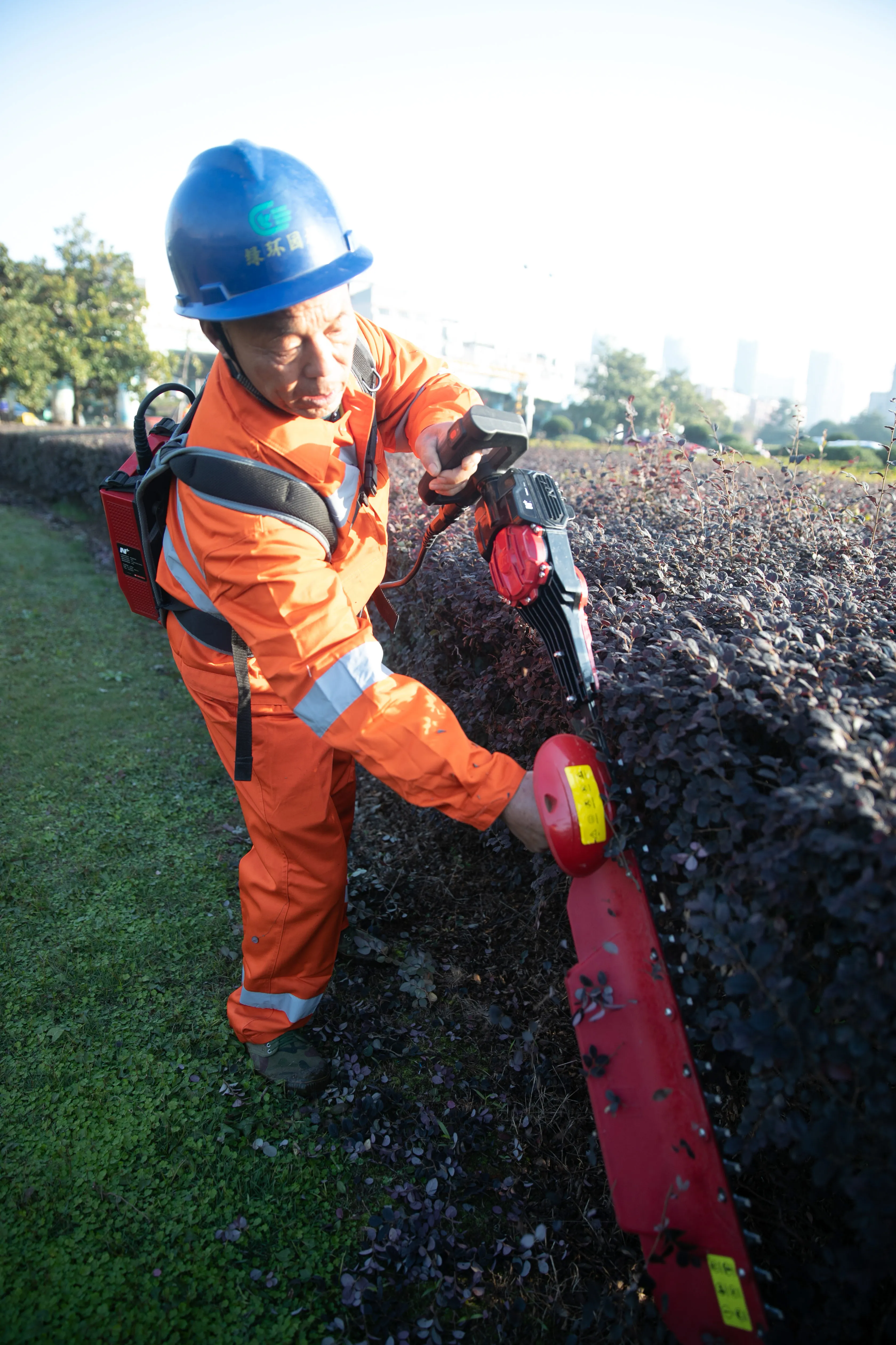 Strong power electric hedge trimmer one single blade garden tool lithium battery brushless ironless disc motor trimmer