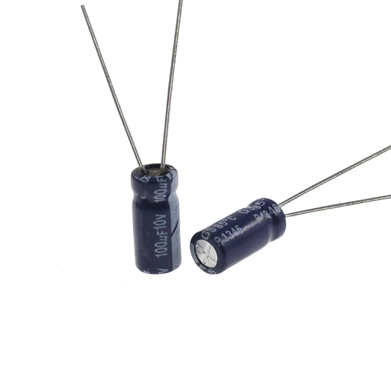 100uF 10V 100MFD 10Volts +/-20% 4mm*7mm -40+105C Radial Aluminum Electrolytic Capacitor