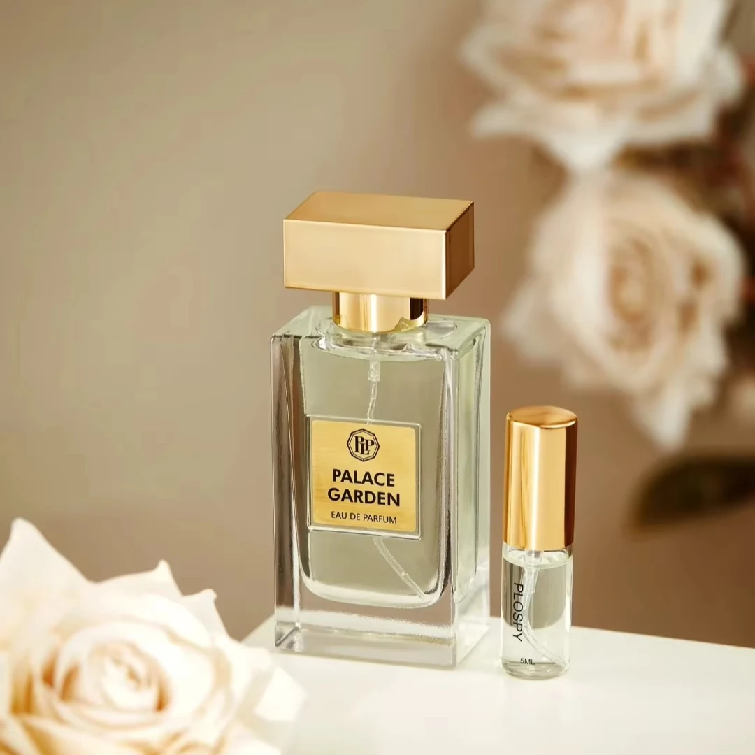 High Quality Cylinder Transparent Oem Glass 30Ml 50Ml 100Ml Empty Square Luxury Glass Perfume Bottle With Pump Sprayer and Box