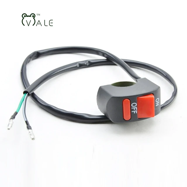 Universal Motorcycle Handlebar Kill Switch Switch Off Button Motorcycle ATV Bike DC12V/10A Black