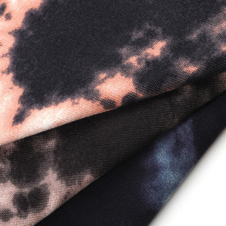 China supplier wrinkle resistant brush hacci knit polyester spandex blend fabric