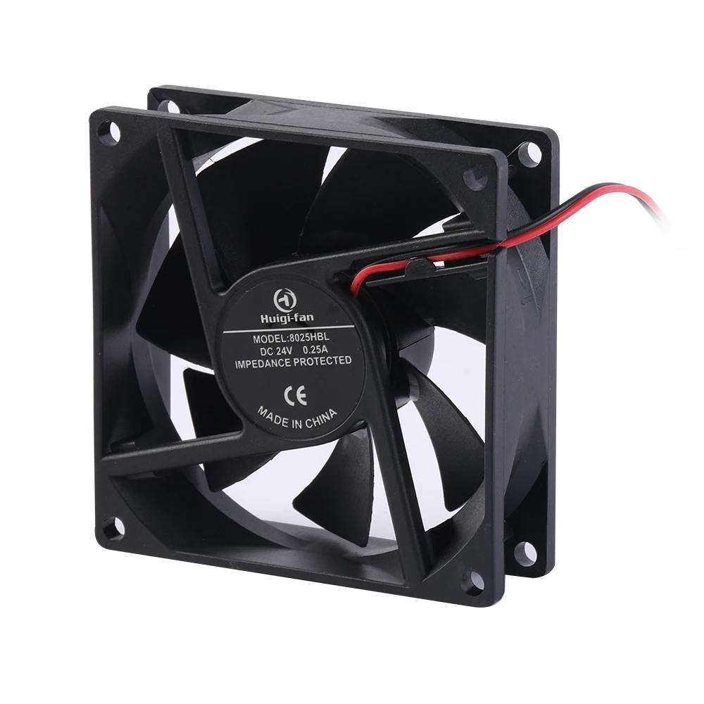 HY8025 80x80x25mm Hot Selling High Quality Dc 12V Axial Flow Fan Dc Cooling Axial Fan