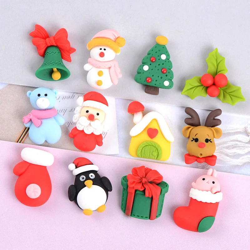 Hot Sale Mini Slime Charm Crafts DIY Christmas Decoration Accessories Resin Slime Charms For Chriatmas