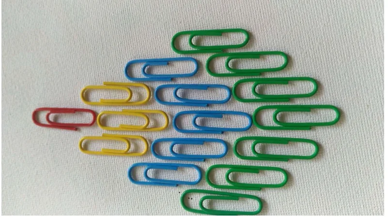 Hot Sale Promotional Plastic metal Paperclips Binding clear Color  Candy Color Coated Offices School paper Clips Paperclips Set