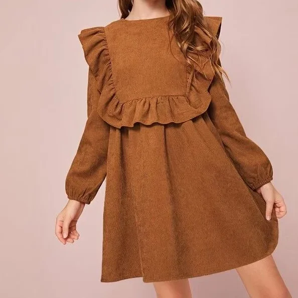 Лидер продаж 2021 мягкое льняное Хлопковое платье для маленьких девочек