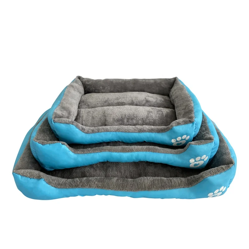 Factory Wholesale Non-slip Waterproof Bottom Winter Sofa Pet Plush Bed Large Dog Bed