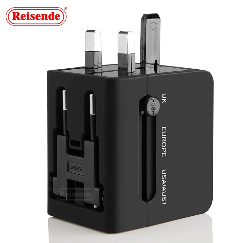 Universal Travel Adapter Global Travel Switch Plug 2 Usb Usb Multi Plug Adaptor