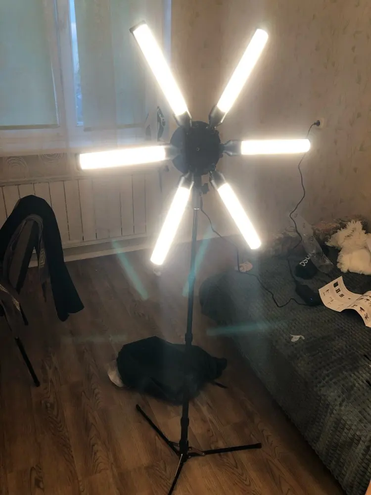 
FOSOTO FT-SL6MINI Multimedia Extreme Star Light Lamp 3200-5600K Led Ring Light Tripod Photographic Lighting For Camera Phone 