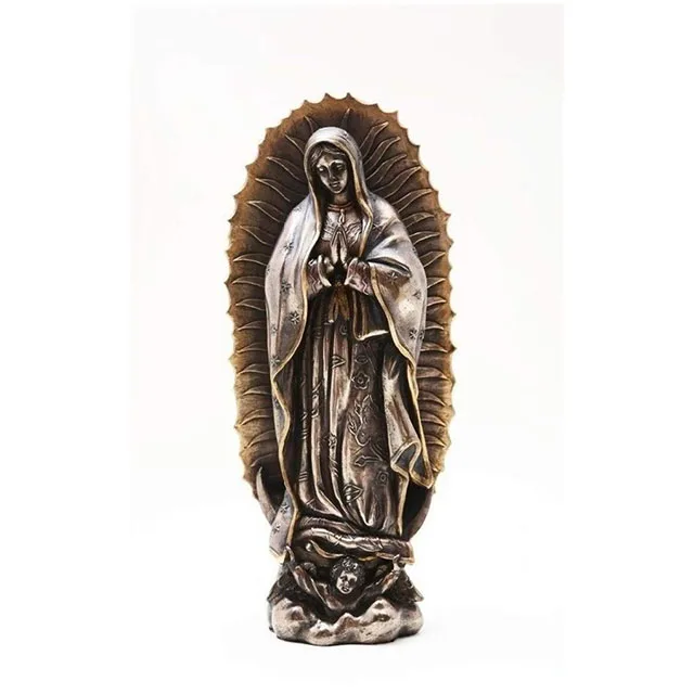 Factory Direct Resin Bronze Guadalupe Virgin Mary Sculpture