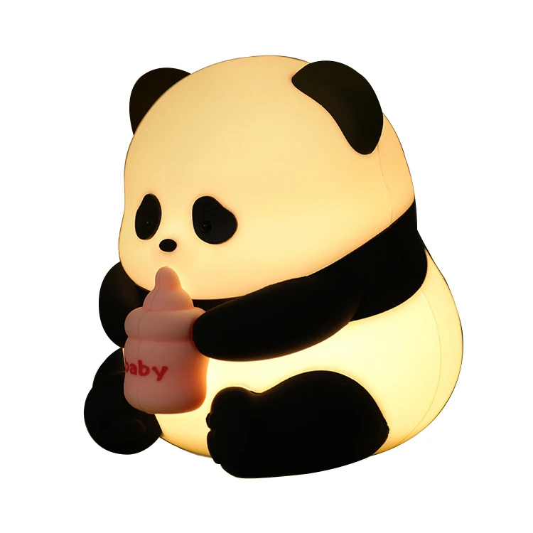 New Cute Cartoon Panda Night Light LED Usb Rechargeable Bedside Lamp Home Decor Night light For Child Gift