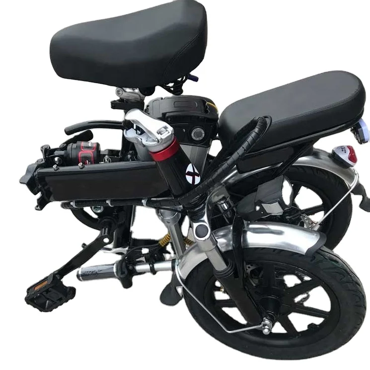light weight 48v 8ah lithium battery mini  short distance carbon steel folding electric bike