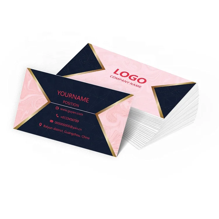 China made wholesale low price printed right angle paper business cards