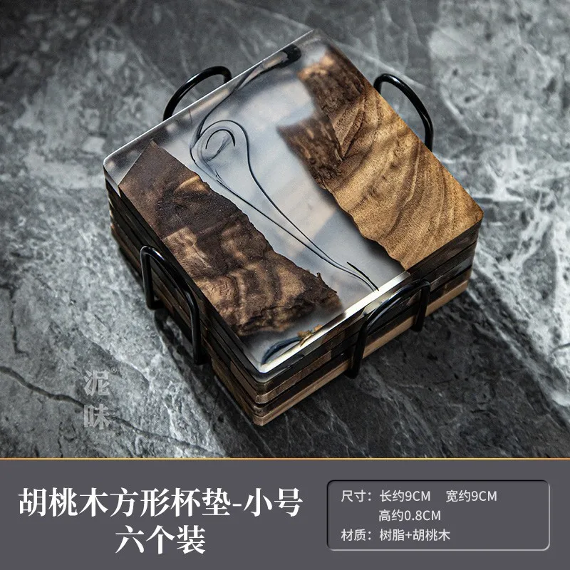 High Quality Epoxy Resin Drink Coasters Coffee Table Mats for Plates Tea Drinks-for Kitchen Dining Room Furniture Hotel Use