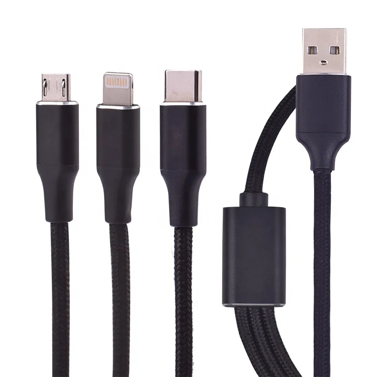 Заводская цена многофункциональный Тип c micro 5pin 8pin 3 в 1 usb Дата зарядный кабель