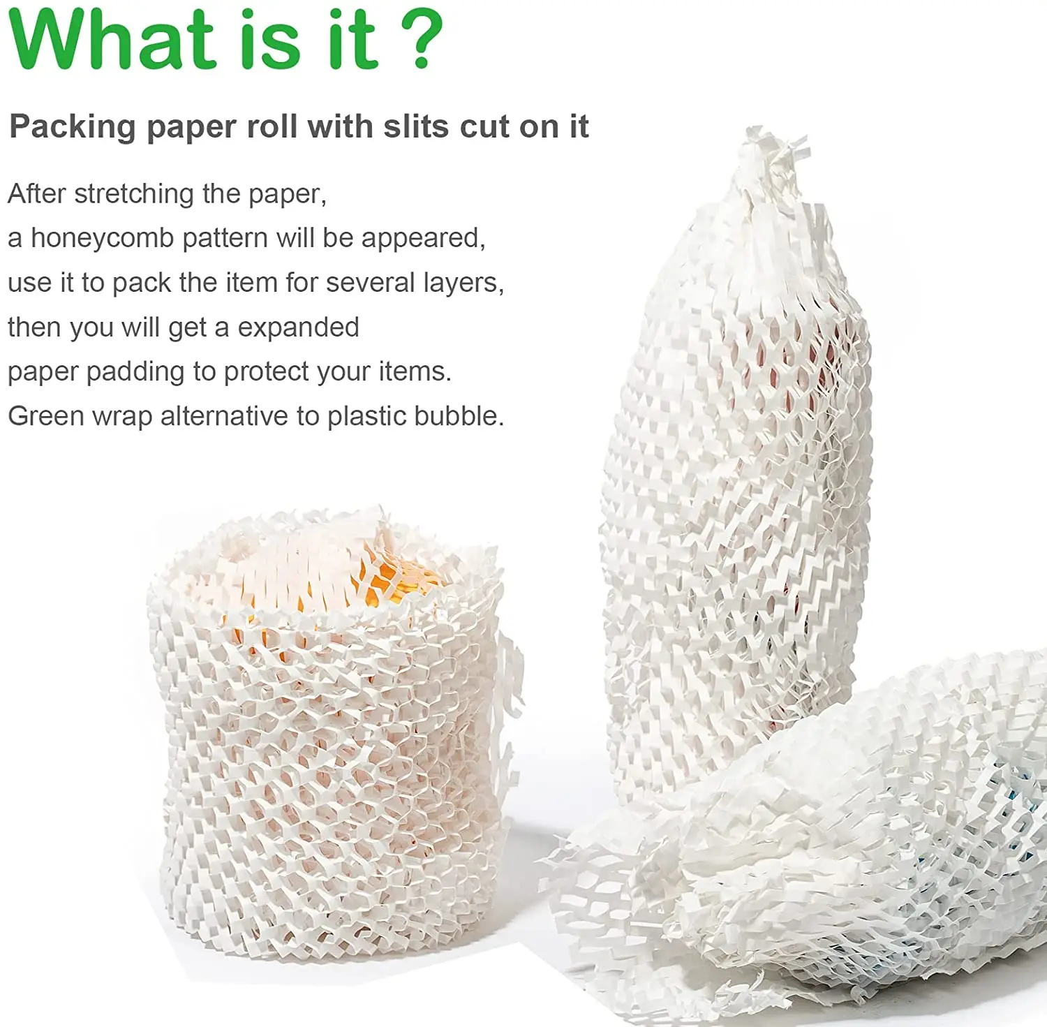 White Kraft Roll Tissue Paper For Wrapping Material Wedding Birthday Party Art Craft Handmade Honeycomb Packaging Papers