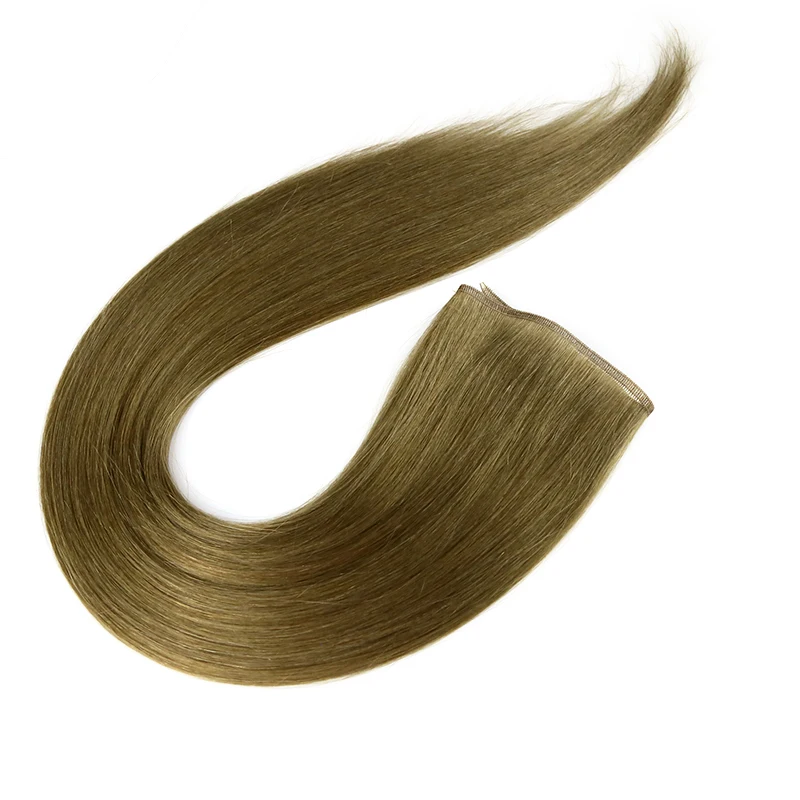Ice Blonde White Thick Ends Cuticle Aligned bundles Virgin Double Drawn Remy Human Hair Flat Genius weft Extension Weave Weaving