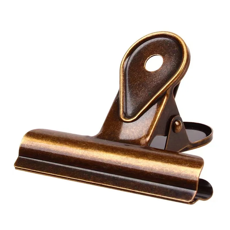 Office Stationery Supplier Leather Notebook Custom Paper Binder Clips Rose Gold Binder Clip