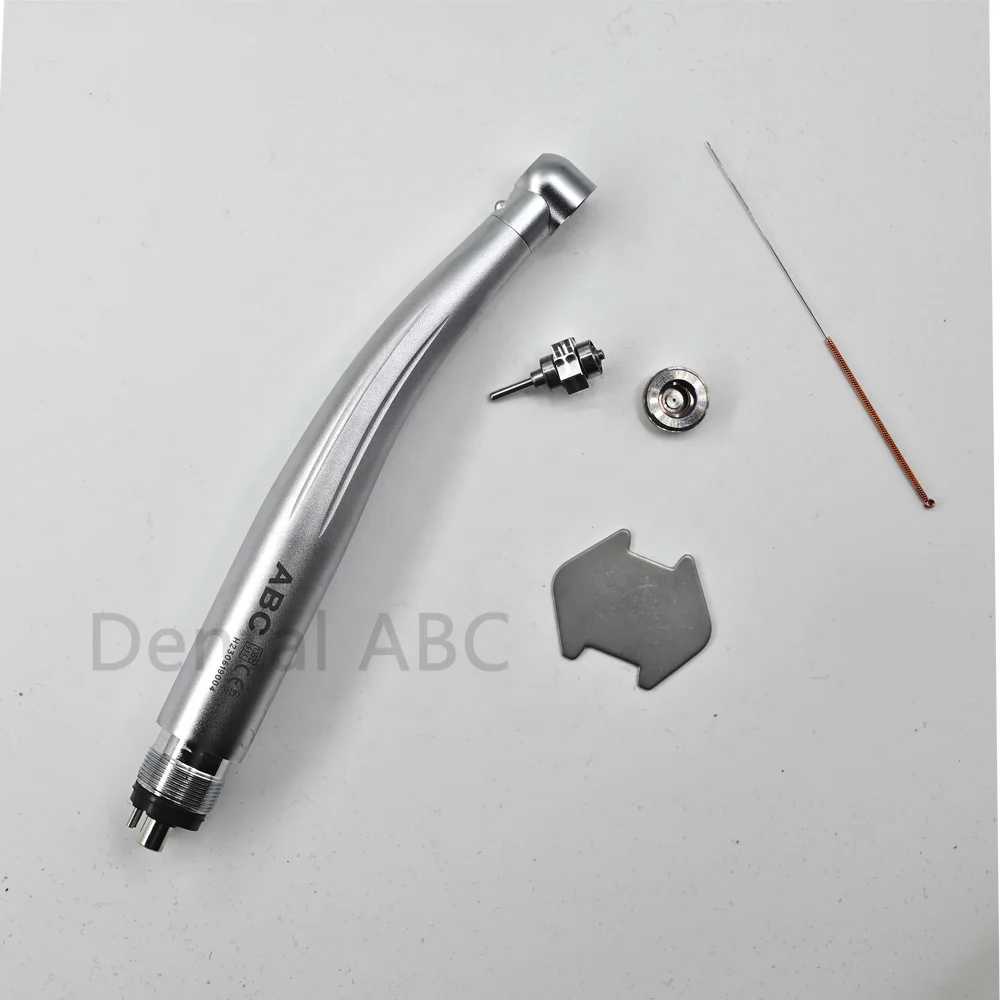 Dental Product LED Handpiece Push button 3 Way Spray Push Button Ceramic cartridge  rotary Turbine High Speed E-generator