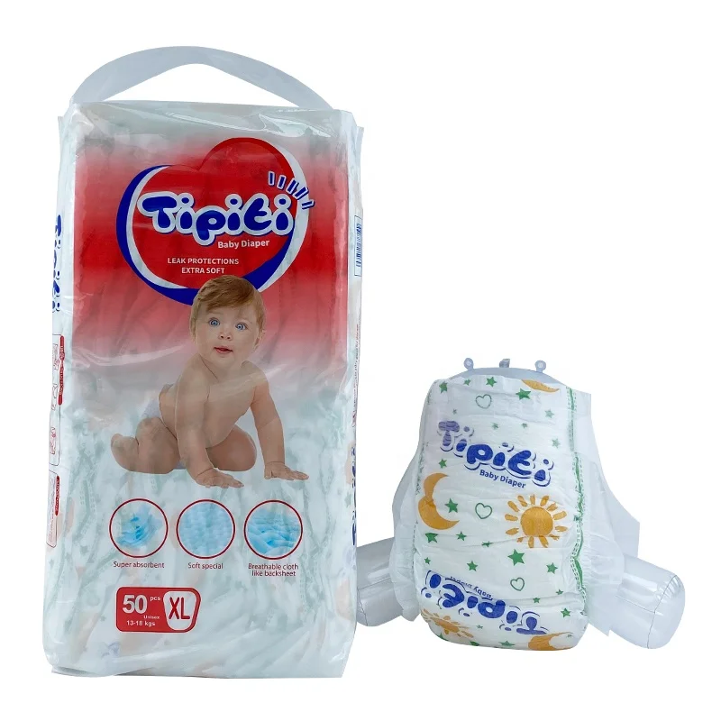 China Factory Bulk Kid Pampering Diapers Custom Breathable Soft Cotton Baby Nappies Diaper