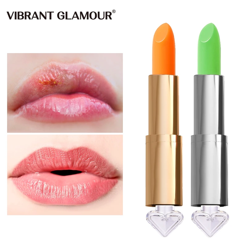 Vibrant Glamour avocado cosmetic long lasting lipstick 2 color can choose for women(3.5g)