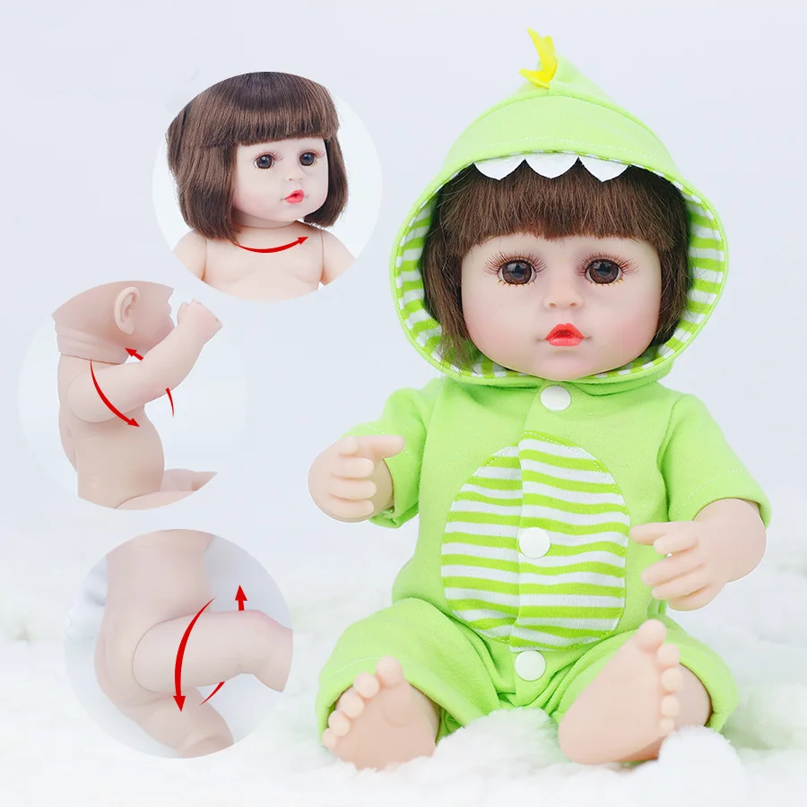 New Hot Products 15 inch Real Handmade Silicone Girls Vinyl Reborn Baby Doll for Painted Lifelike Newborn Toys Clothes Kits